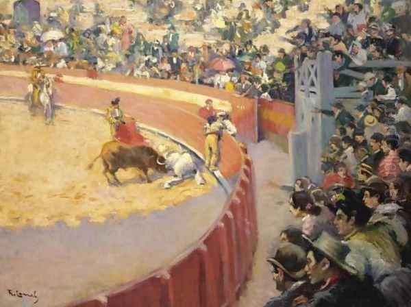 Corrida de toros Oil Painting by Ricardo Canals y Llambi