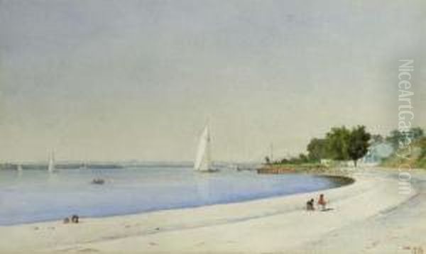 Hudson River At Caldwell Oil Painting by John William Hill