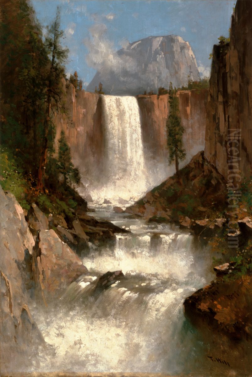 Vernal Falls, Yosemite Oil Painting by Thomas Hill