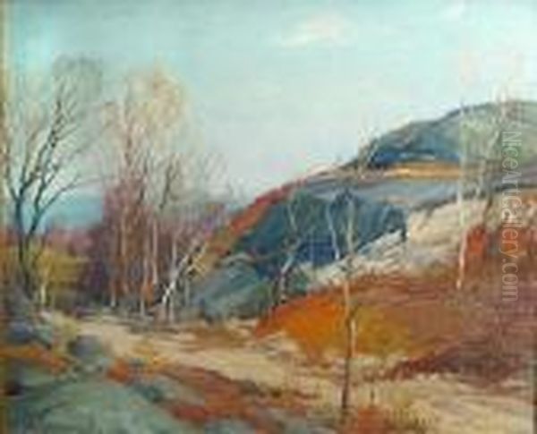 Autumn Landscape Oil Painting by Georges Hillaireau