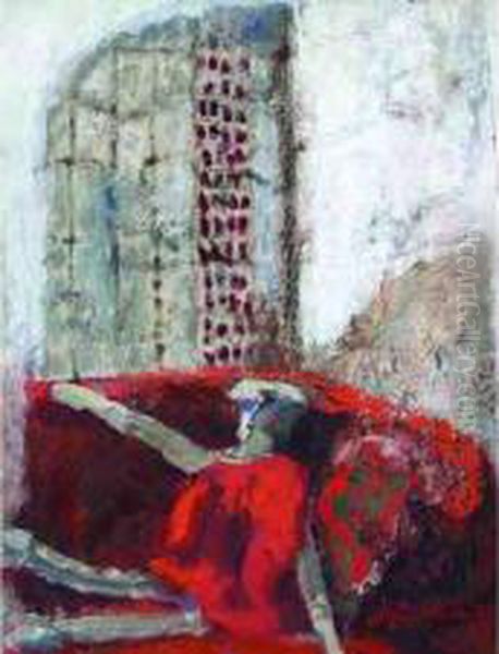 Poupee Dans La Ville Oil Painting by Georges Hillaireau