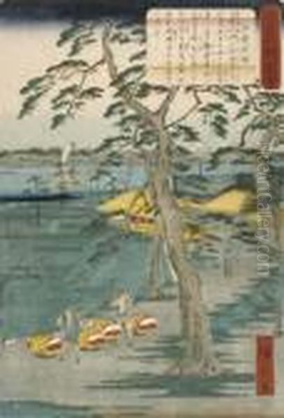 Edo Meisho Zu E: Shirage Myojin 
(