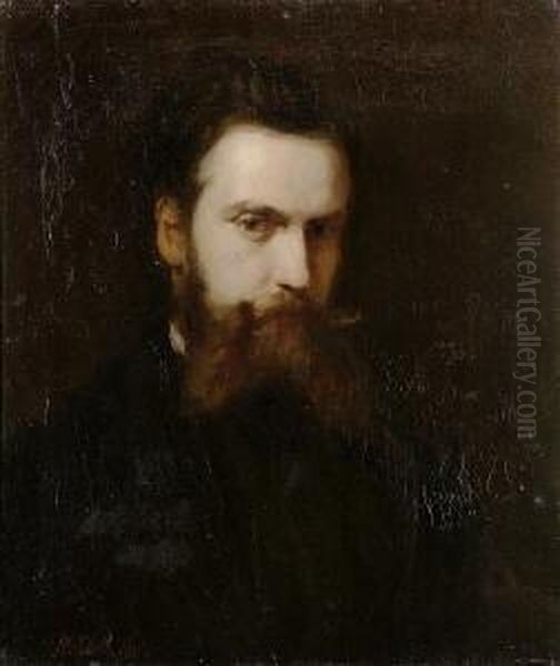 Bildnis Des Landschaftsmalers
 Horst Hacker Oil Painting by Rudolf Hirth Du Frenes