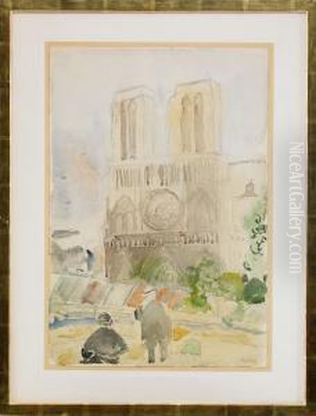 Notre Dame De Paris Oil Painting by Sigrid Hjerten