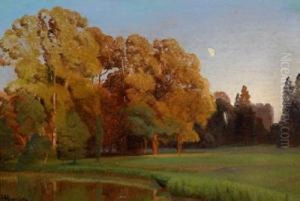 Abendsonne Oil Painting by Anton Hlavacek