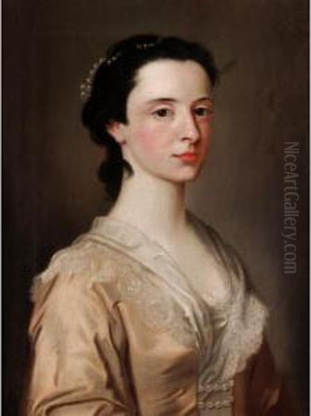 Portrait Of A Lady Oil Painting by William Hoare Of Bath
