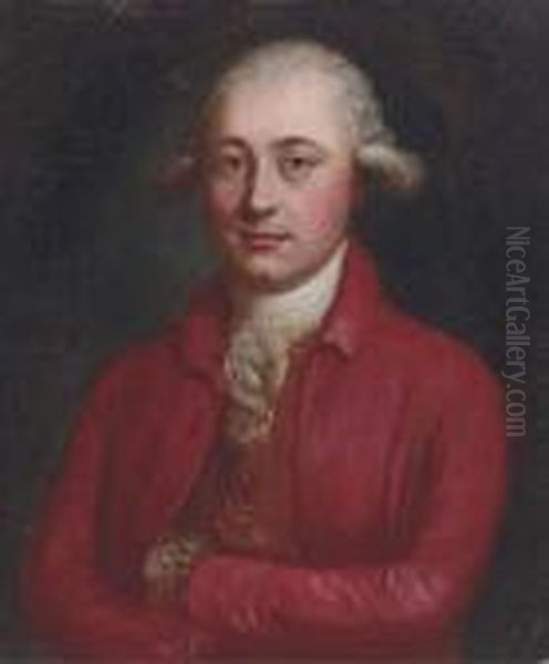 Portrait Of A Gentleman Oil Painting by William Hoare Of Bath