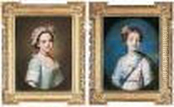 Portrait Of Miss Mary Hume; Portrait Of A Young Lady Oil Painting by William Hoare Of Bath