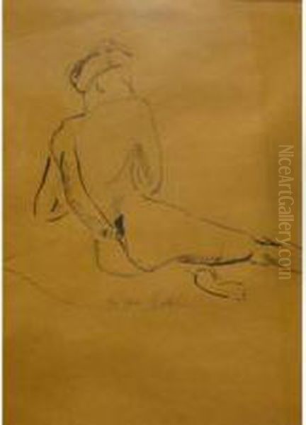 Etude De Nu Feminin Oil Painting by Pierre Hode