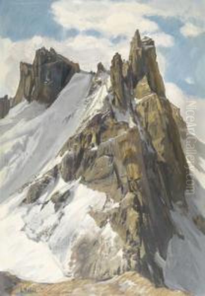 Spannort Adlerspitze Oil Painting by Ernst I Hodel
