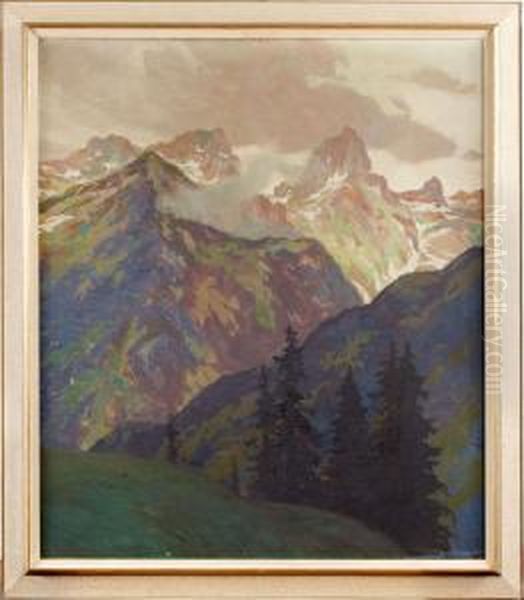 Olja Pa Panna Oil Painting by Hugo Hodina Hodiener