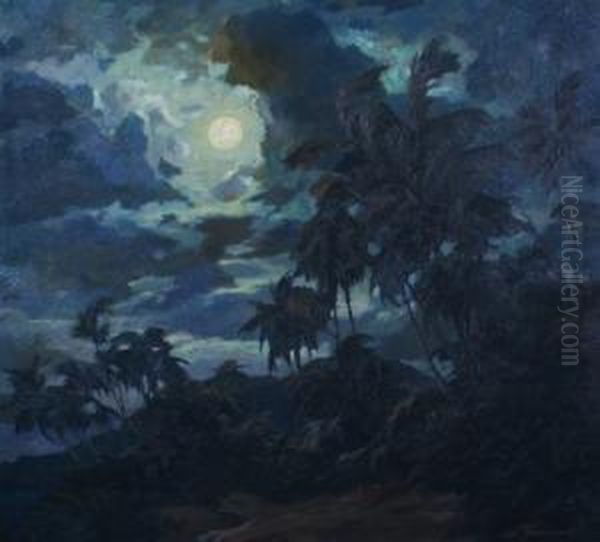 Acapulco Nocturne Oil Painting by Carl Hoerman