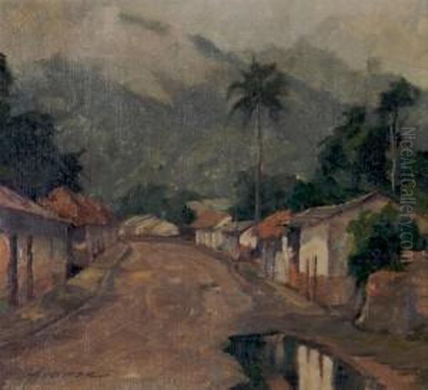 Rain Mists At Tamoizunchale Oil Painting by Carl Hoerman