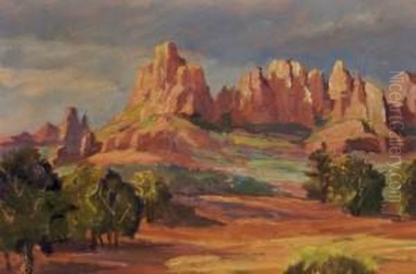 Oak Creek Canyon Oil Painting by Carl Hoerman
