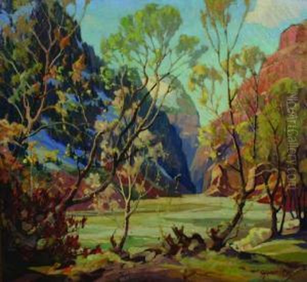 Along The Upper Colorado Oil Painting by Carl Hoerman