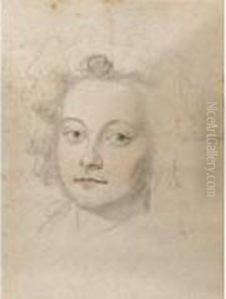 Portait De Femme Portant Une Coiffe Oil Painting by Claude Jean Baptiste Hoin