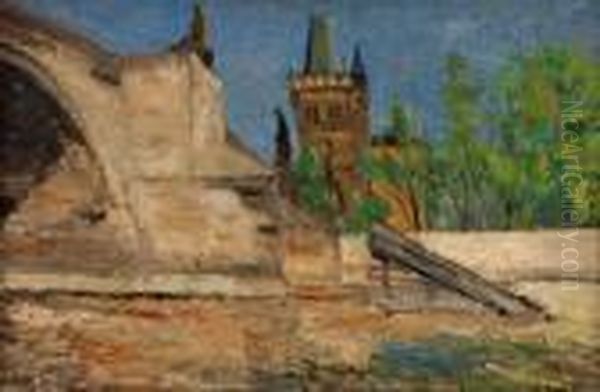 Karluv Most Oil Painting by Karel Holan