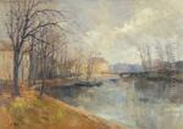 Nabrezi Oil Painting by Karel Holan