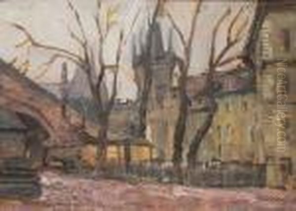 Prazske Zakouti Oil Painting by Karel Holan