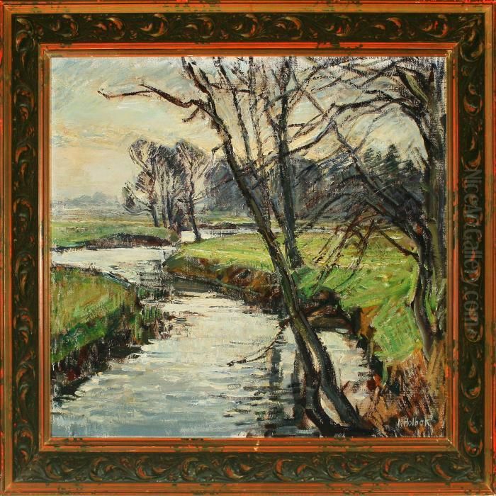 Landscape Oil Painting by Niels Holbak