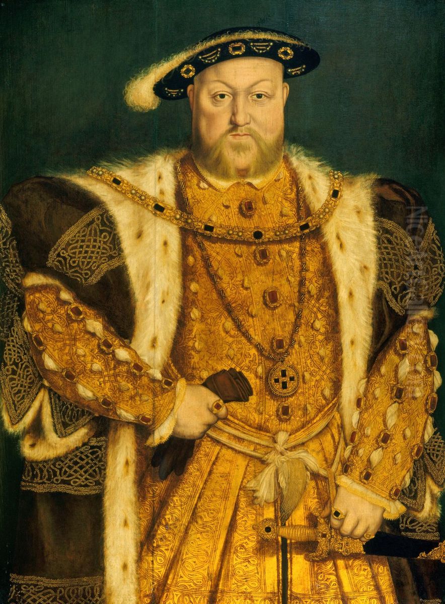 Portrait Of Henry Viii (1491-1547) Oil Painting by Hans Holbein the Younger