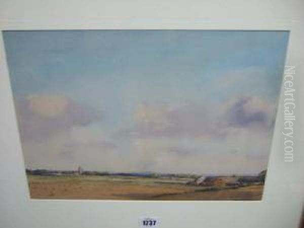 Suffolk Landscape Oil Painting by Edgar Thomas Holding