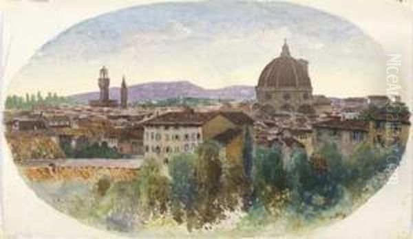 Veduta Di Firenze Oil Painting by Alfons Hollaender