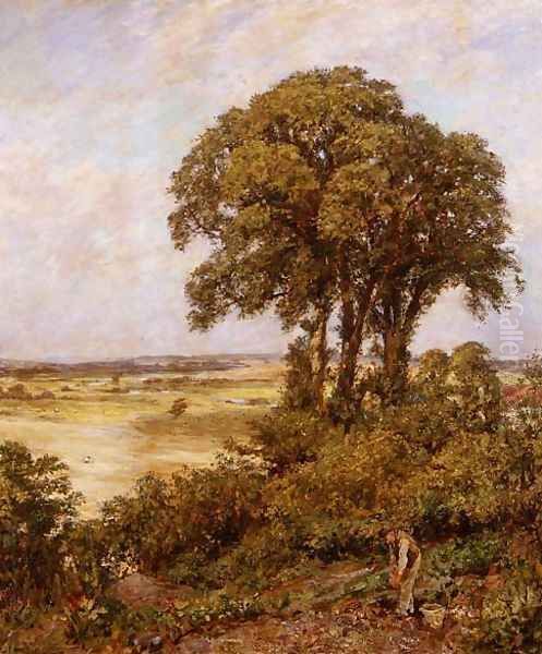 Landscape in Sussex, 1898 Oil Painting by James Charles