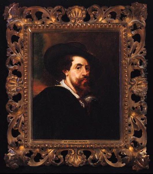 Self Portraits Of The Artists Oil Painting by Charles Holmes