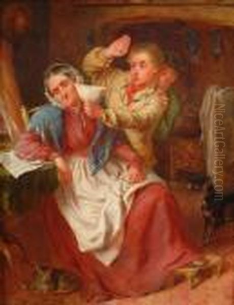 A Rude Awakening! Oil Painting by George Holmes