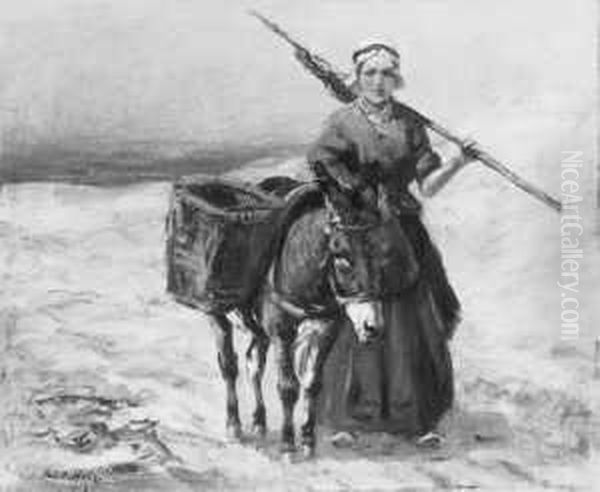 Signiert Und Datiert Unten Links: Joh. D. Holz/1912. Oil Painting by Johann Daniel Holz