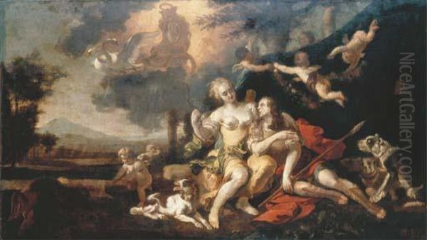 Diana And Endymion Oil Painting by Abraham Danielsz. Hondius