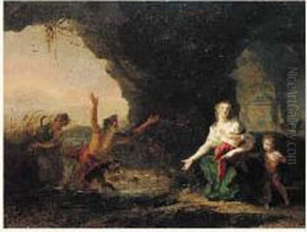 Latone Et Les Paysans De Lycie. Oil Painting by Abraham Danielsz. Hondius