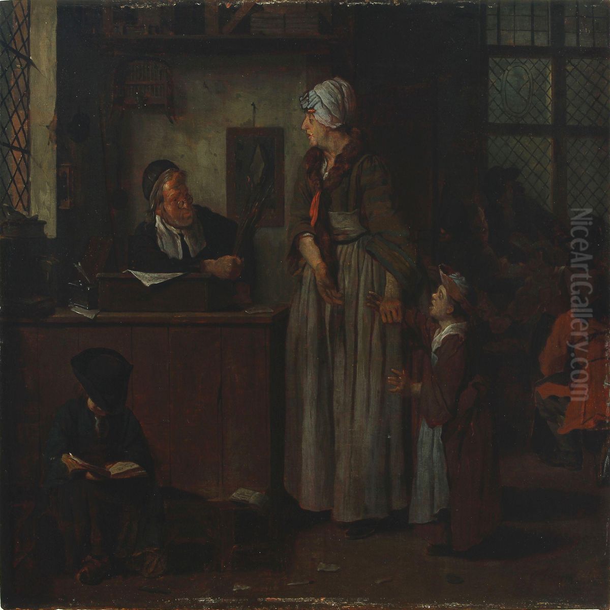 At The Notary Oil Painting by Jan Jozef, the Younger Horemans