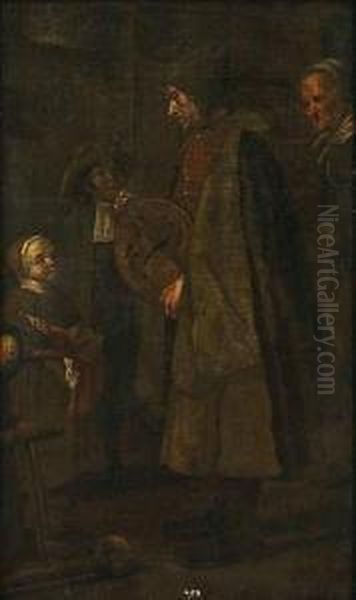 Joueur De Vielle Oil Painting by Jan Josef, the Elder Horemans