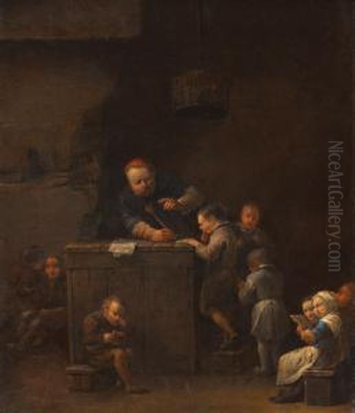 Theschoolroom Oil Painting by Jan Jozef, the Younger Horemans