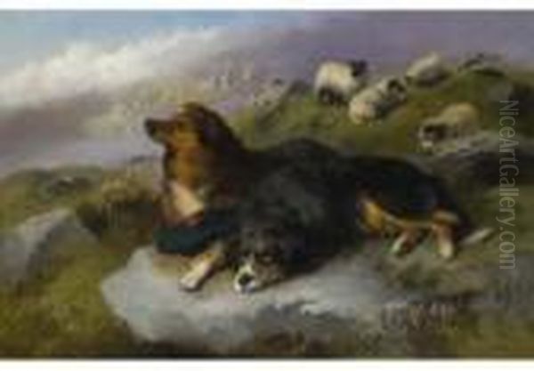 Wahre Freunde
 Ol Auf Leinwand. Oil Painting by George W. Horlor