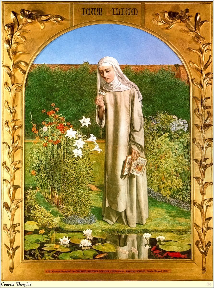 Convent Thoughts Oil Painting by Charles Allston Collins