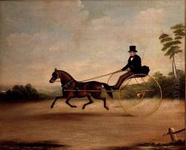 Study of a gentleman in a gig Oil Painting by Joseph Clark