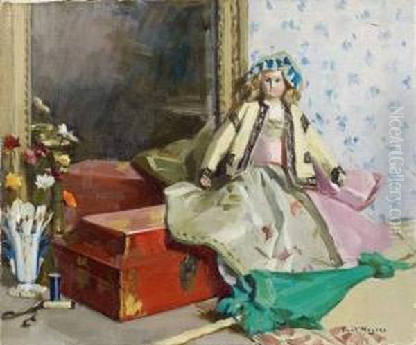 Nature Morte A La Poupee Oil Painting by Paul Jean Hugues