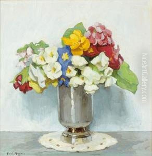 Bouquet De Fleurs Oil Painting by Paul Jean Hugues
