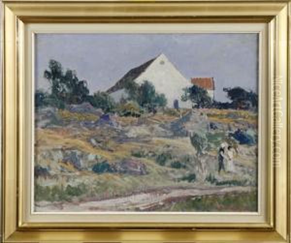 Sommarnattcristianso Oil Painting by Oscar Hullgren