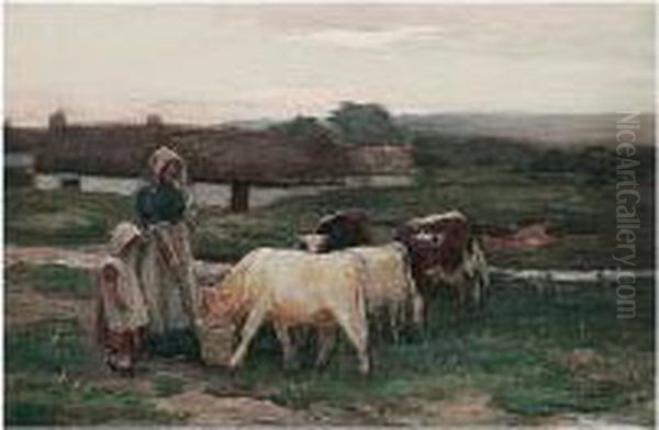 Evening Meal Oil Painting by Thomas Hunt