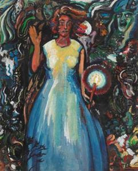 Hallow'een Oil Painting by John Frederick Hunter