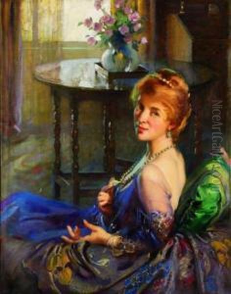 The Pearl Necklace Oil Painting by John Young Hunter