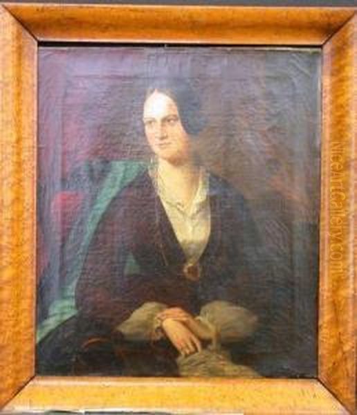 Portrait Of A Woman Oil Painting by Daniel Huntington