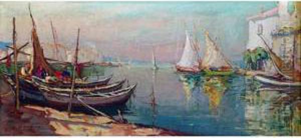 Les Martigues Oil Painting by Joseph Hurard