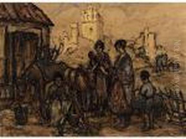 :les Saintes-marie De La Mer Oil Painting by Joseph Hurard