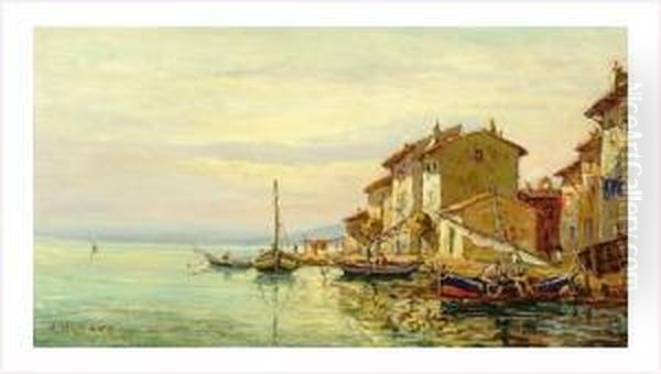 Martigues Le Soir Oil Painting by Joseph Hurard