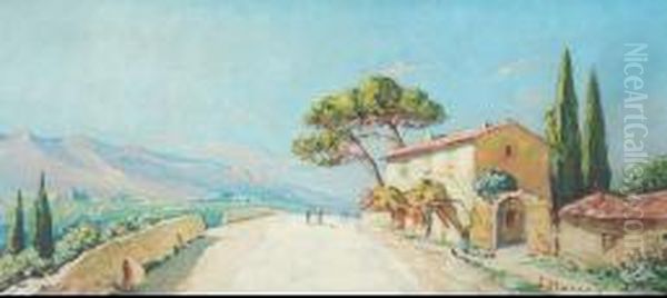 Route Provencale Oil Painting by Joseph Hurard
